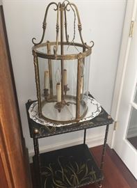 Antique bronze chandelier 