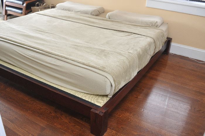 King size Japanese tatami mat platform bed