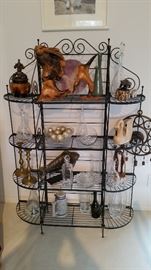Bakers Rack with various Items