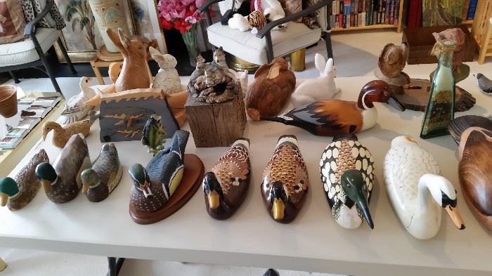 Various Carved Ducks