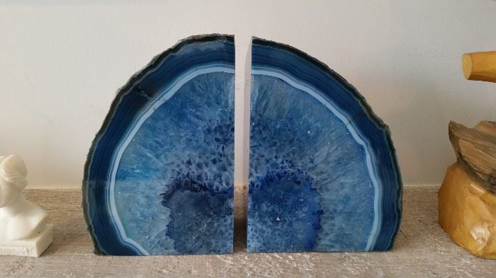 Pairs of Large Geode Bookends 