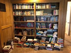 Tons and tons of books! Learning, law, art, architecture, maps, self-help, poetry,  design, fiction, non-fiction, cooking, encyclopedia collections and more! 