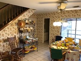 Tons of dishes, silverware, cups, etc. 