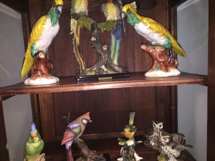 porcelain bird collection