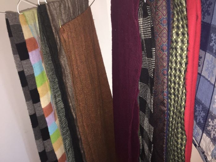 just a few of the cashmere scarves, shawls, and capes