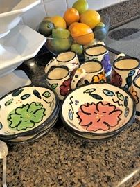 Faux fruit and cake stands