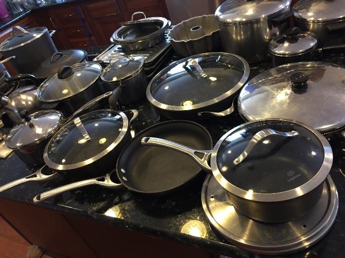 Large selection of Calphalon Cook ware.