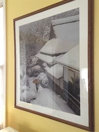 Snow scene print.