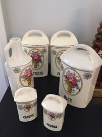 Six-piece canister set.