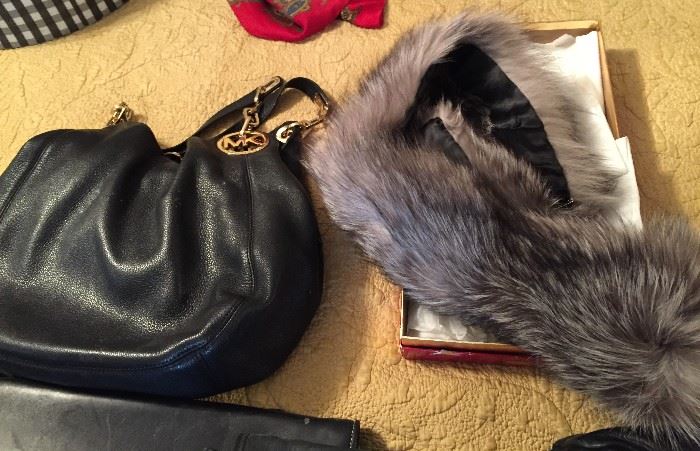 Coach, Michael Kors purses and fur.