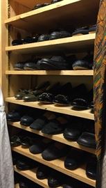 Large selection of men's shoes.
