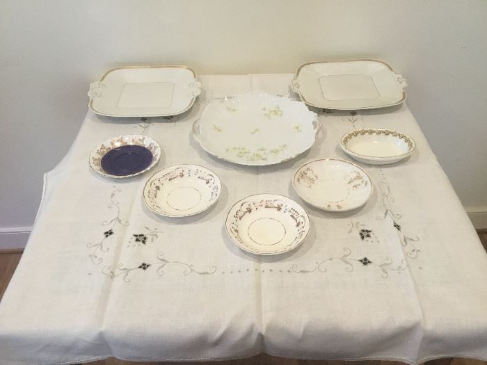 Saucers, Plates, Embroidered Table Cloth https://www.ctbids.com/#!/description/share/7700