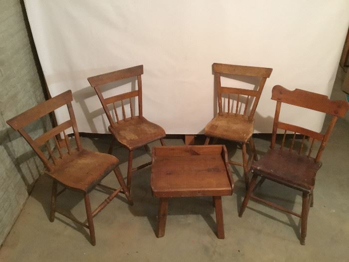 4 Wood Chairs, Wood Table  https://www.ctbids.com/#!/description/share/7918