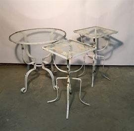 White Metal Tables with Glass Top https://www.ctbids.com/#!/description/share/7928