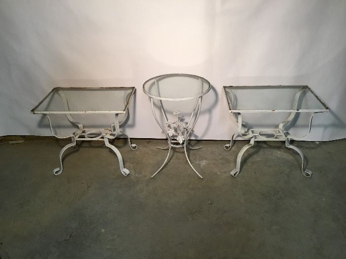 White Metal Tables with Glass Top https://www.ctbids.com/#!/description/share/7928