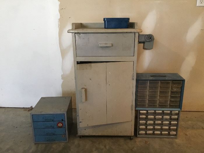 Storage Cabinet, Bin for Nails, First Aid Kit  https://www.ctbids.com/#!/description/share/7965