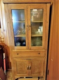 Antique Enclosed Pie Safe Cabinet w/ Vents on Sides