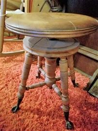 Antique Spin up Piano Stool
