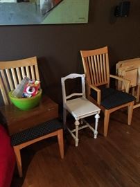 Chairs to Dinette and antique child’s chair