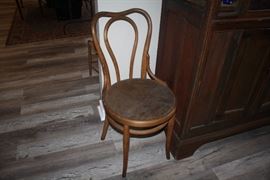 Antique Chair with Wooden Seat