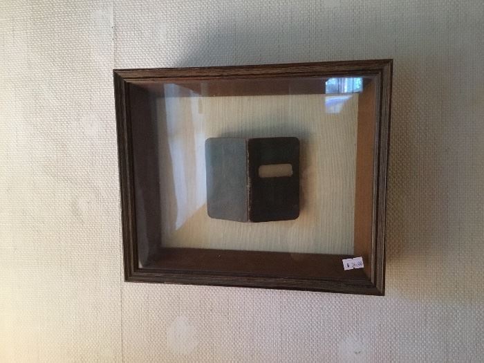 Shadow box with old small bible