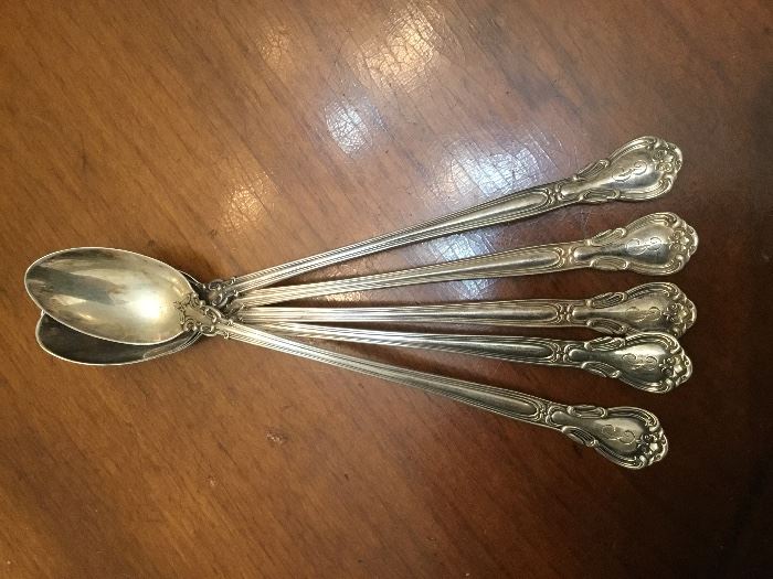 5 Chantilly sterling ice tea spoons 