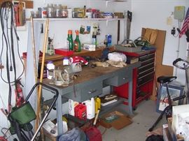Tool bench and more. Craftsman tool chest.