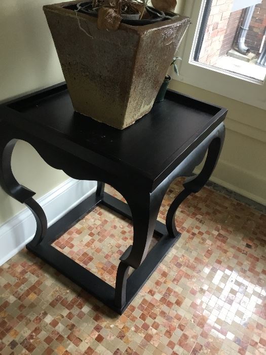 Black corner table $300