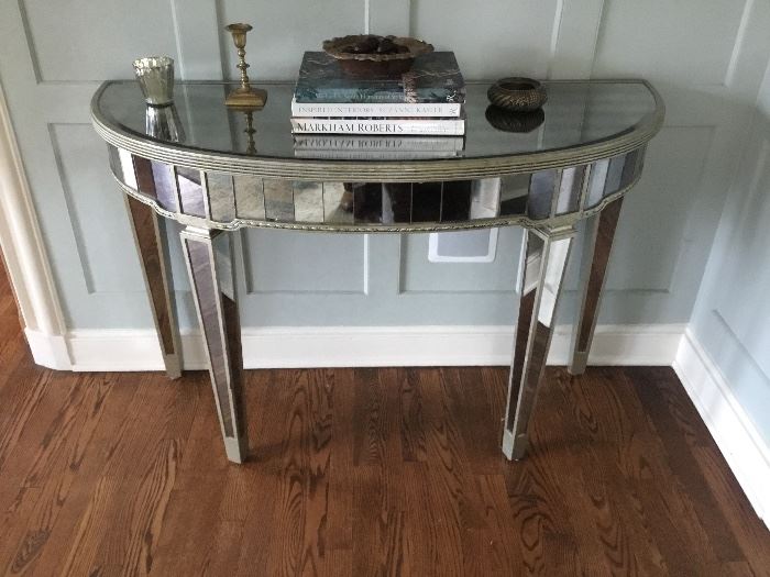 Mirrored entrance table $325