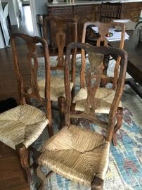 4 cane bottom chair  $25 each. One in need of repair