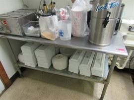 Eagle Stainless Steel Prep Table with Galvanized B ...