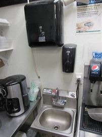 Krowne Stainless Steel Sink With Tork Towel and So ...