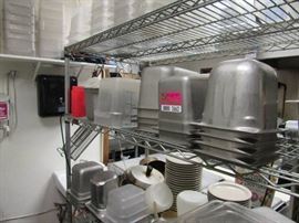 Huge lot of Stainless Steel and Plastic Prep Conta ...