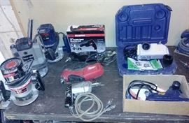 Ryobi, Craftsman, Porter Cable routers, Milwaukee drill