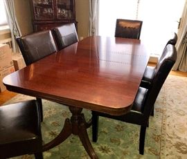 Duncan Phyfe Style Mahogany Dining Table