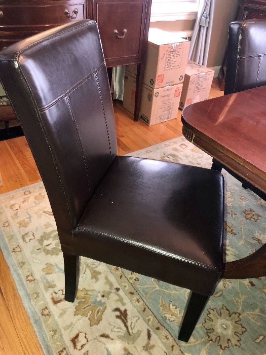 Leather Parsons Dining Chairs