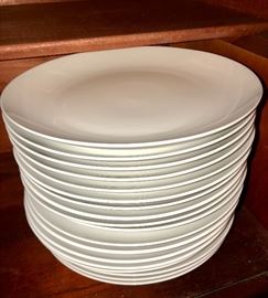 White Crate and Barrel Dinner plates