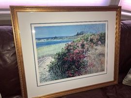 Framed, signed litho.