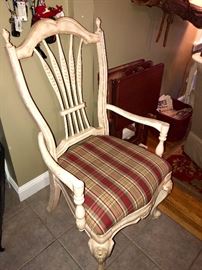 Arm chair with upholstered seat cushion