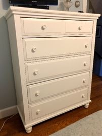 6 drawer white bureau to match the bed and nightstand