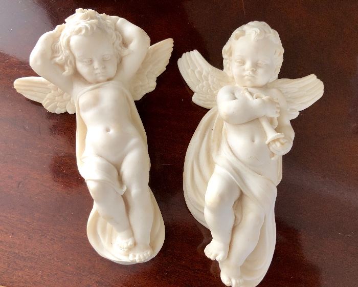 Italian resin cherubs - small