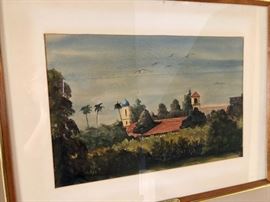 Original watercolor by Virgil O. Johnson.