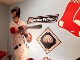 This room is covered with Fat Head vinyl clings- they really do peel right off!