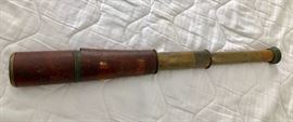 WWI  Tel-Sig Mk IV Draw Telescope with the original leather covering.