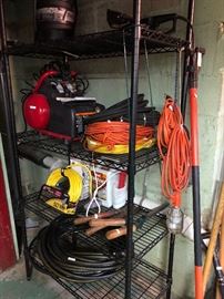 Hoses, extension cords, tools and equipment...