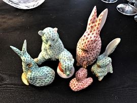 HEREND ANIMAL FIGURINES