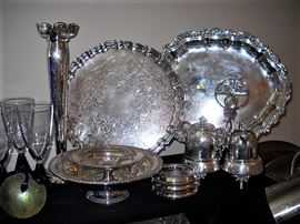 STERLING FOOTED BOWLS AND COASTERS