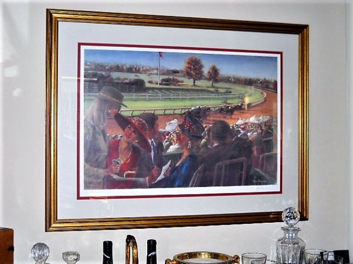 HORSE RACE SIGNED JEAN POWELL