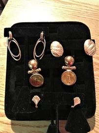 14 & 18 KARAT GOLD EARRINGS