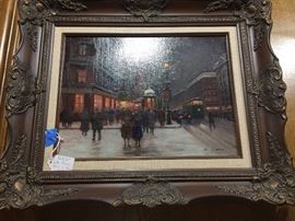 Ruth Greer "Paris In Snow" 12x16